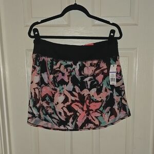 Zelos Floral Print Skirt with Black Waistband NWT